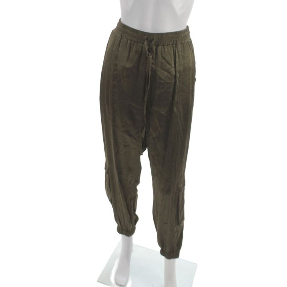 Johnny Was Unisex Brown Jogger Pants Drawstring Rayon Viscose Size M
